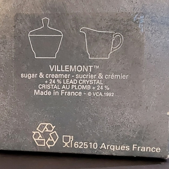 J G DURAND / Sugar & Creamer / CRYSTAL Set - Picture 5 of 5